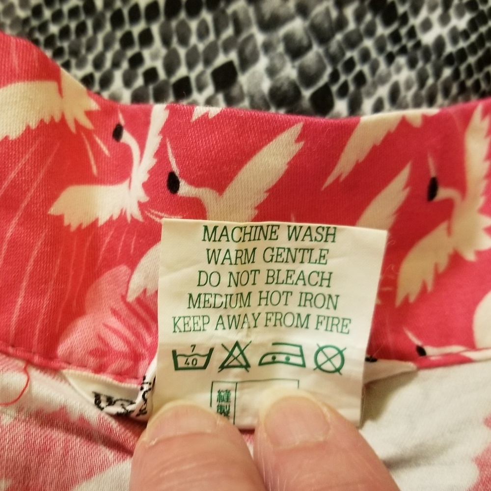 Japanese Hayashi Kimono white cranes on Pink - Picture 5 of 9